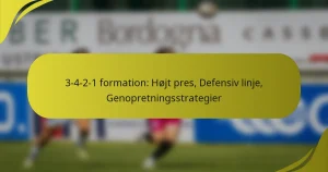 3-4-2-1 formation: Højt pres, Defensiv linje, Genopretningsstrategier